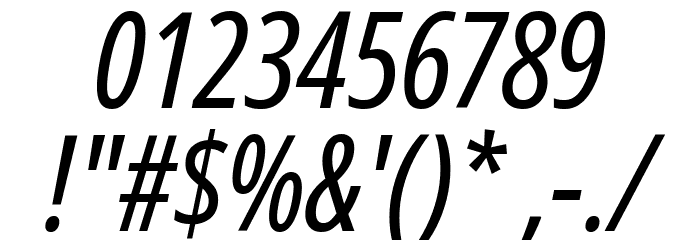 Noto Sans Display ExtraCondensed Italic Font OTHER CHARS