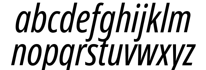 Noto Sans Display ExtraCondensed Italic Font LOWERCASE