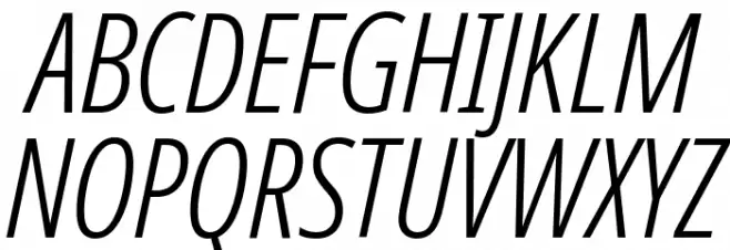 Noto Sans Display ExtraCondensed Light Italic Schriftart Groß