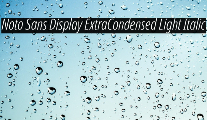 Noto Sans Display ExtraCondensed Light Italic Font examples