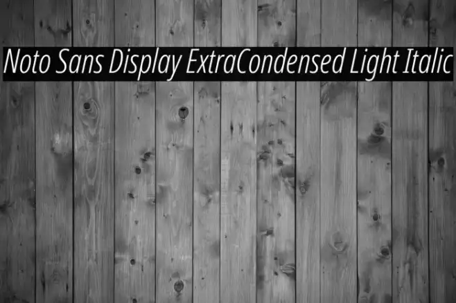 Noto Sans Display ExtraCondensed Light Italic Example 3