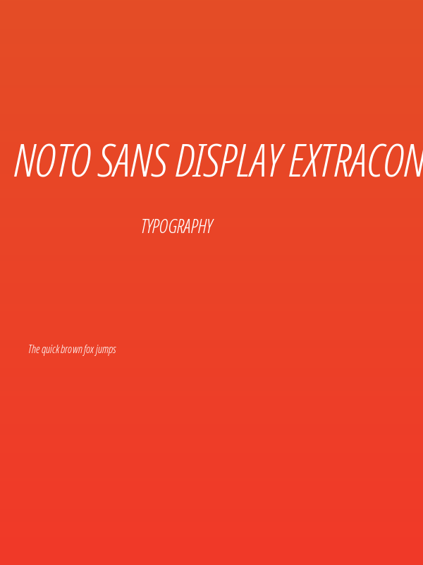 Noto Sans Display ExtraCondensed Light Italic Poster