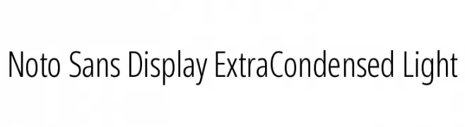 Noto Sans Display ExtraCondensed Light  font caratteri gratis