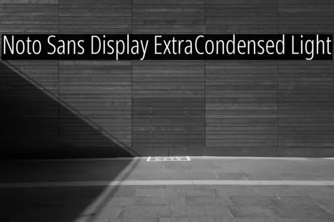 Noto Sans Display ExtraCondensed Light Example 1