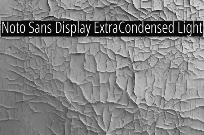 Noto Sans Display ExtraCondensed Light Example 2
