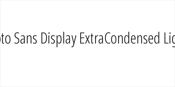 Noto Sans Display ExtraCondensed Light Logo