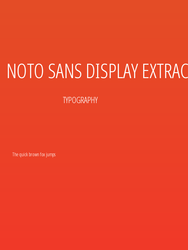 Noto Sans Display ExtraCondensed Light Poster