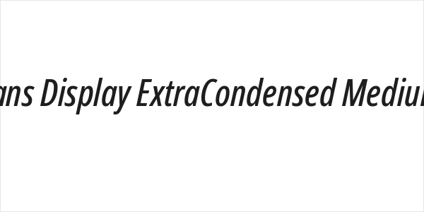 Noto Sans Display ExtraCondensed Medium Italic Logo