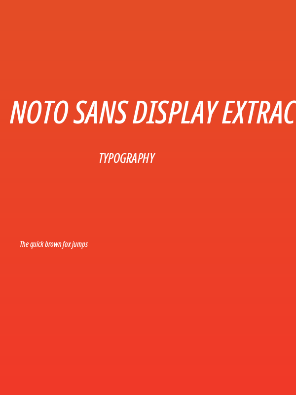 Noto Sans Display ExtraCondensed Medium Italic Poster