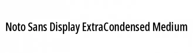 Noto Sans Display ExtraCondensed Medium  font caratteri gratis