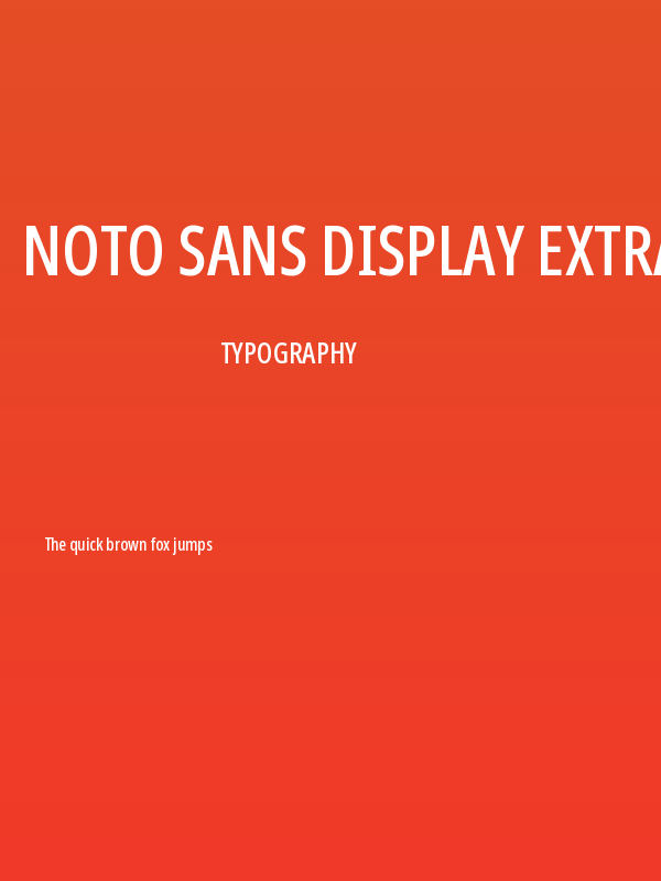 Noto Sans Display ExtraCondensed Medium Poster
