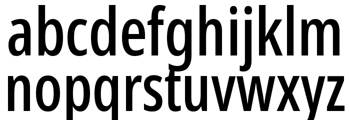 Noto Sans Display ExtraCondensed Medium Font LOWERCASE
