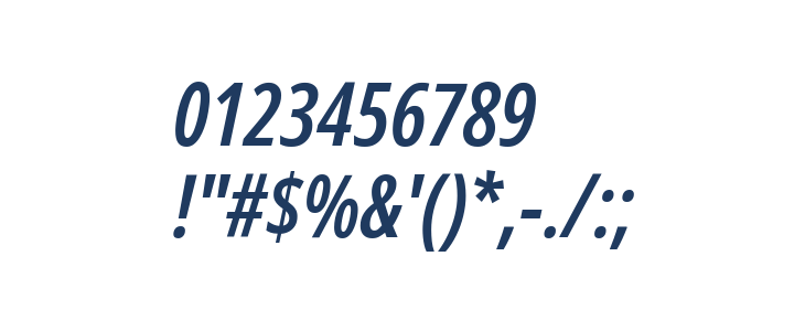 Noto Sans Display ExtraCondensed SemiBold Italic Other Characters