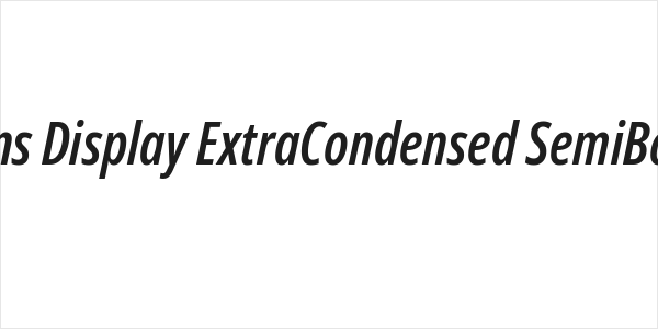 Noto Sans Display ExtraCondensed SemiBold Italic Logo