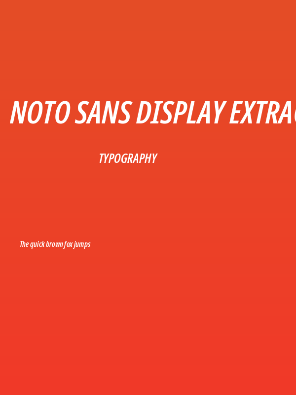 Noto Sans Display ExtraCondensed SemiBold Italic Poster
