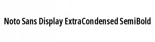 Noto Sans Display ExtraCondensed SemiBold  font caratteri gratis