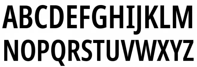 Noto Sans Display ExtraCondensed SemiBold 字体 大写