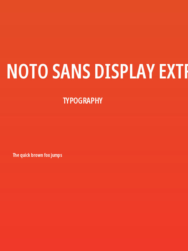 Noto Sans Display ExtraCondensed SemiBold Poster
