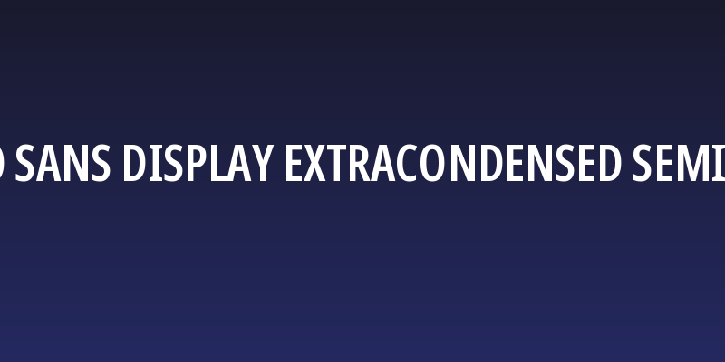 Noto Sans Display ExtraCondensed SemiBold Social Header