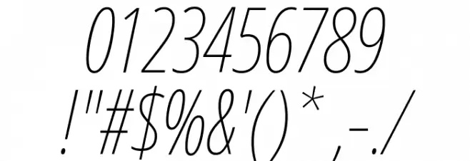 Noto Sans Display ExtraCondensed Thin Italic Font OTHER CHARS