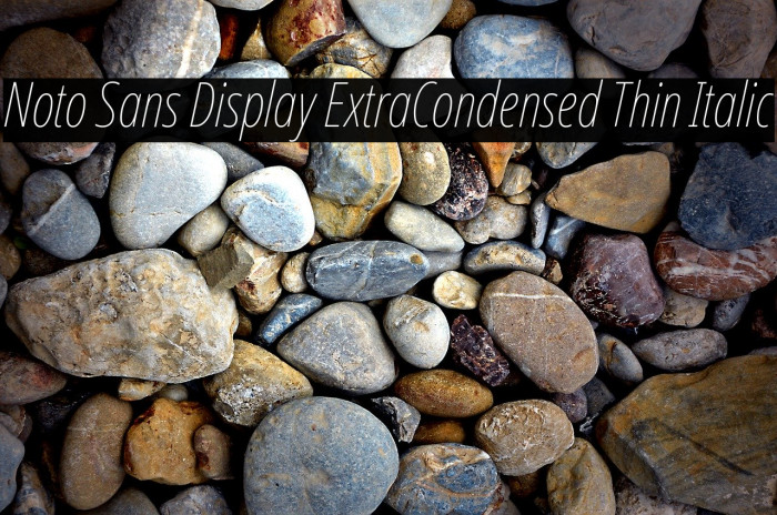 Noto Sans Display ExtraCondensed Thin Italic Example 2