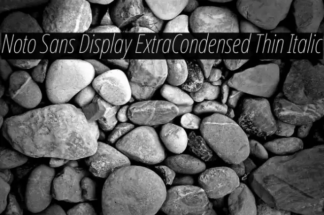 Noto Sans Display ExtraCondensed Thin Italic Font examples
