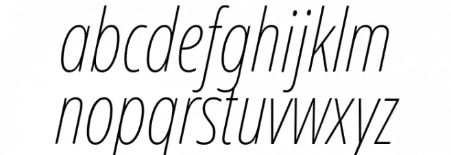Noto Sans Display ExtraCondensed Thin Italic फ़ॉन्ट लोअरकेस