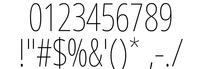 Noto Sans Display ExtraCondensed Thin Font OTHER CHARS