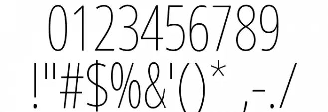 Noto Sans Display ExtraCondensed Thin Font OTHER CHARS