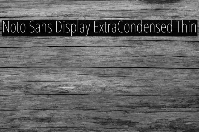 Noto Sans Display ExtraCondensed Thin Font examples