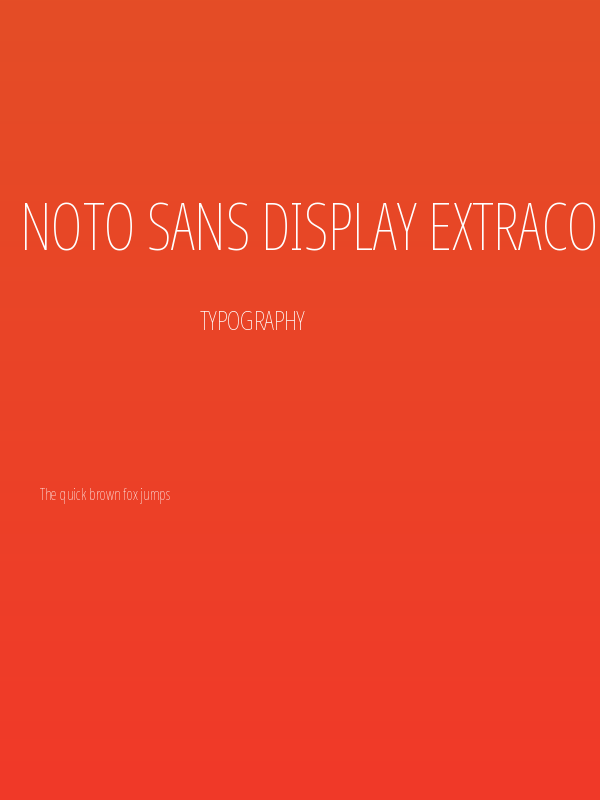 Noto Sans Display ExtraCondensed Thin Poster