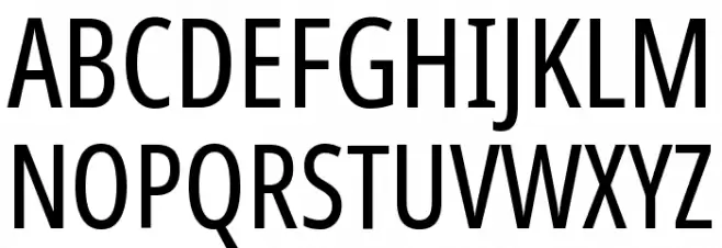 Noto Sans Display ExtraCondensed 字体 大写