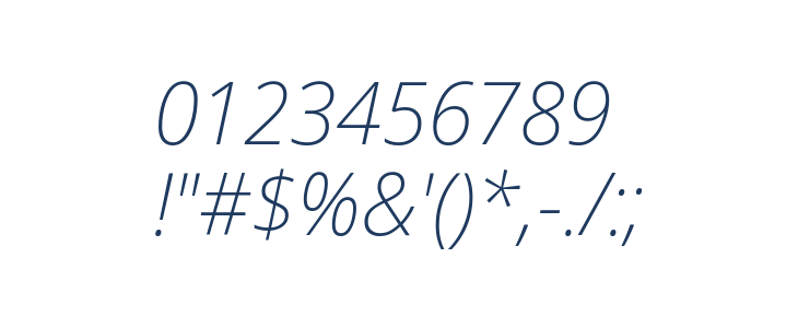 Noto Sans Display ExtraLight Italic Other Characters