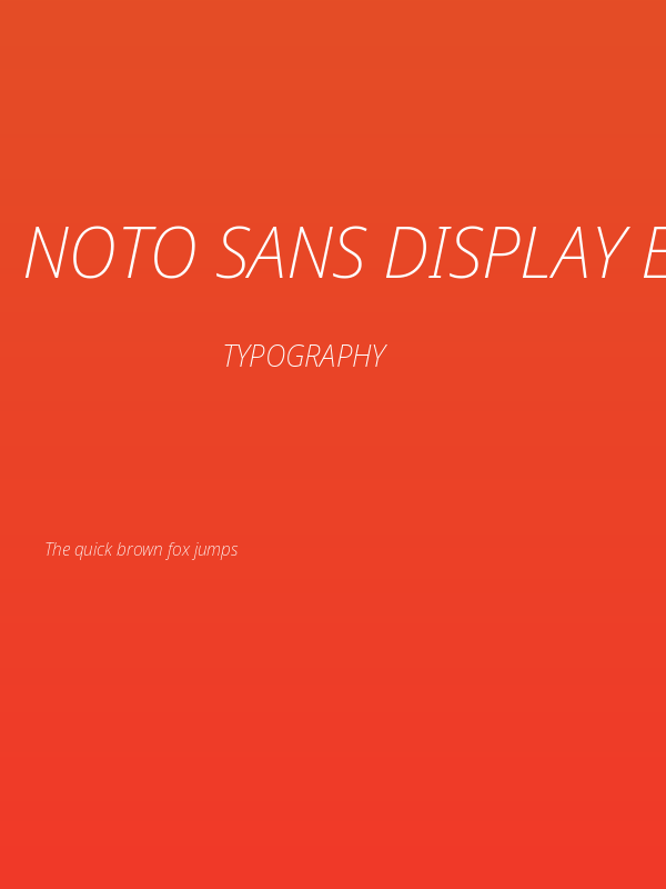 Noto Sans Display ExtraLight Italic Poster