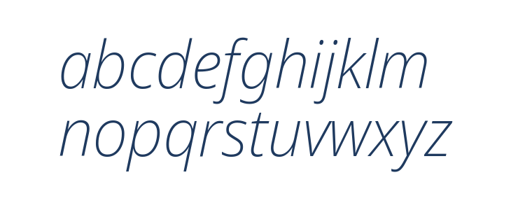 Noto Sans Display ExtraLight Italic Lowercase