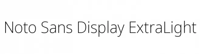 Noto Sans Display ExtraLight  font caratteri gratis