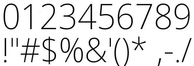 Noto Sans Display ExtraLight Font OTHER CHARS