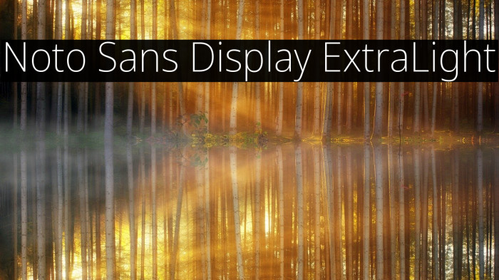 Noto Sans Display ExtraLight Example 1