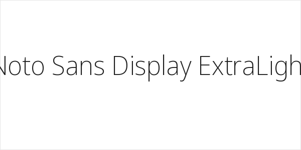 Noto Sans Display ExtraLight Logo