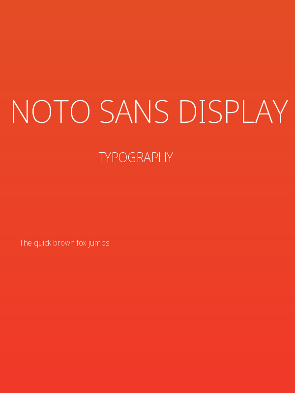 Noto Sans Display ExtraLight Poster
