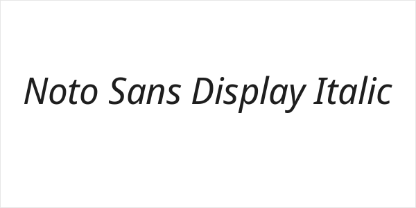 Noto Sans Display Italic Logo