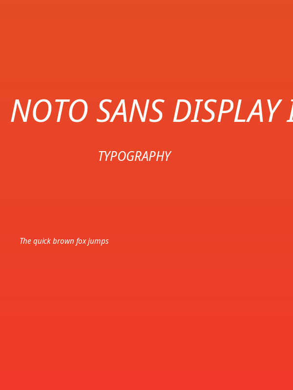 Noto Sans Display Italic Poster