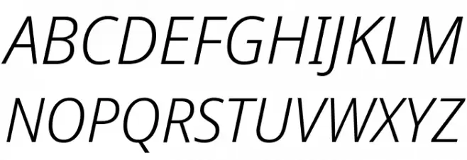 Noto Sans Display Light Italic Schriftart Groß
