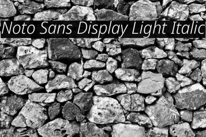 Noto Sans Display Light Italic Example 3