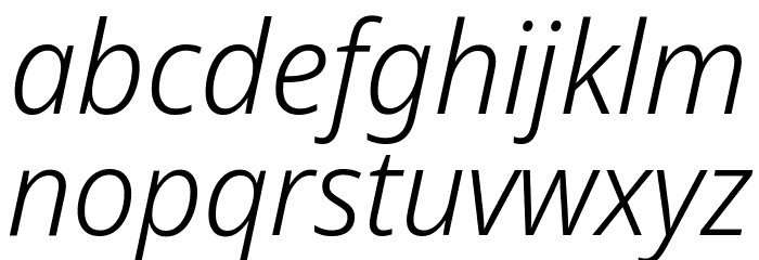 Noto Sans Display Light Italic Font LOWERCASE