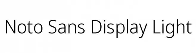 Noto Sans Display Light  免费字体下载