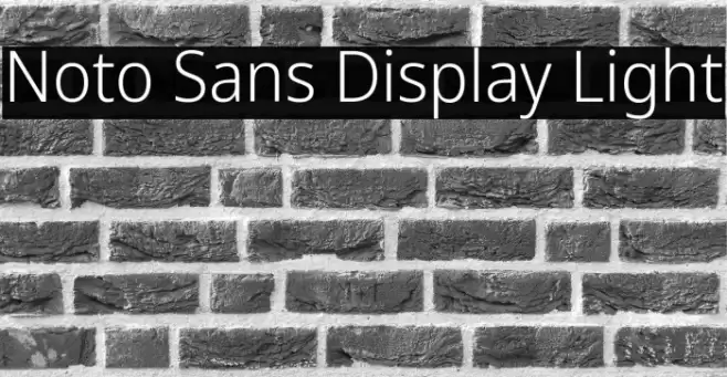 Noto Sans Display Light Font examples
