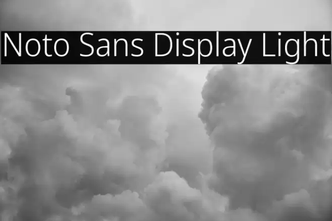 Noto Sans Display Light Font examples
