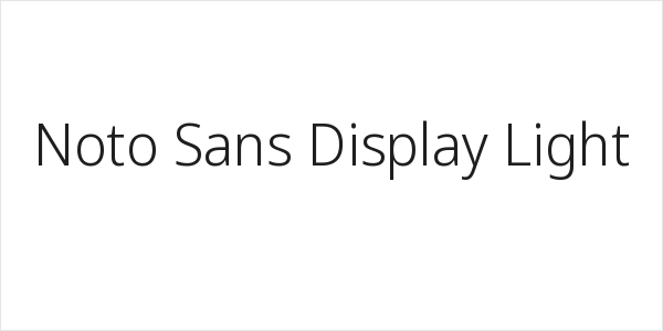 Noto Sans Display Light Logo
