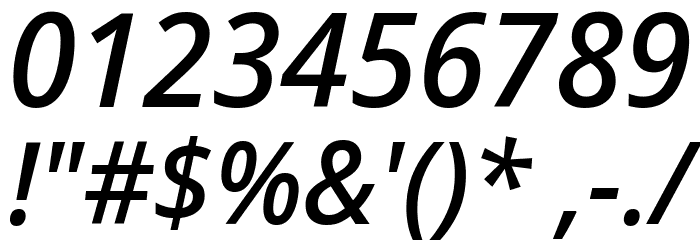 Noto Sans Display Medium Italic Font OTHER CHARS